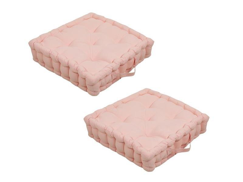 Image of OZAIA Kissen 2er-Set - 45 x 45 cm - Baumwolle - Rosa - MOVIA - ONE SIZE