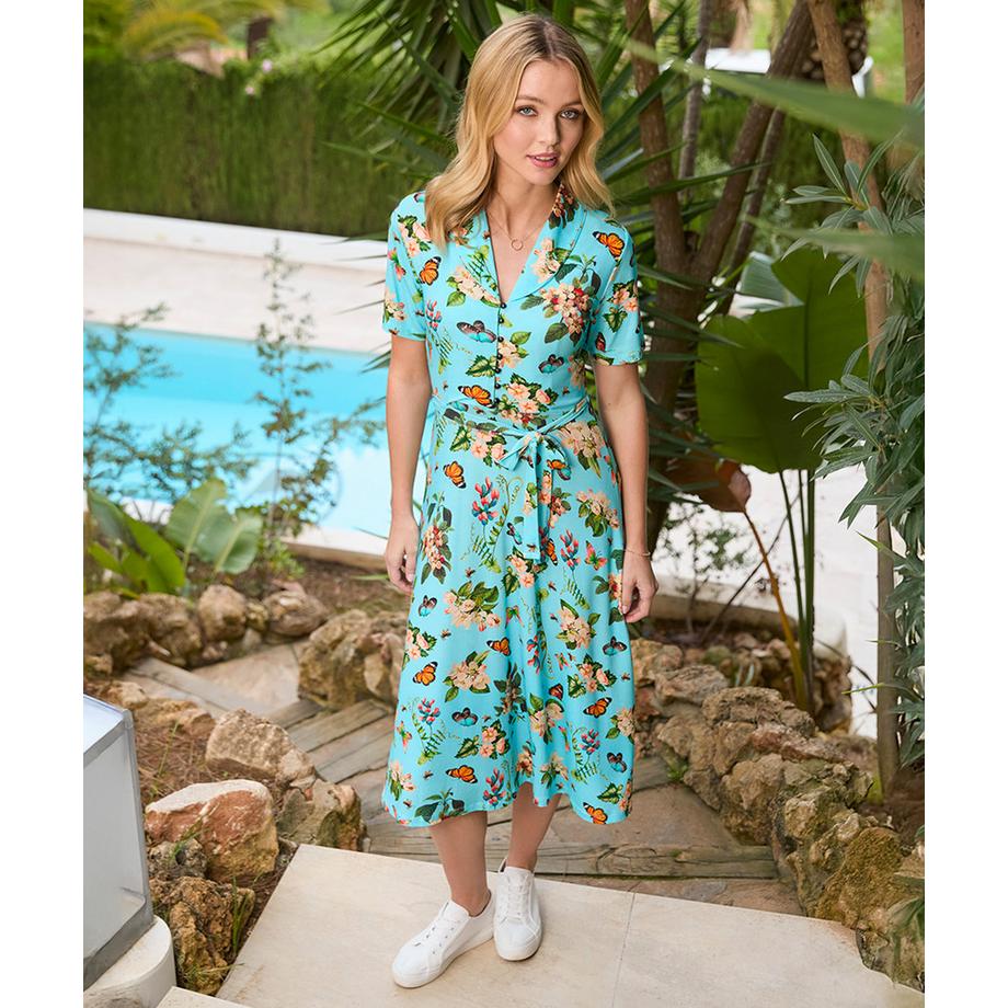 Joe Browns Robe Longueur Genou Col Papillon  