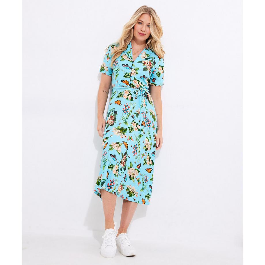 Robe Longueur Genou Col et Papillon