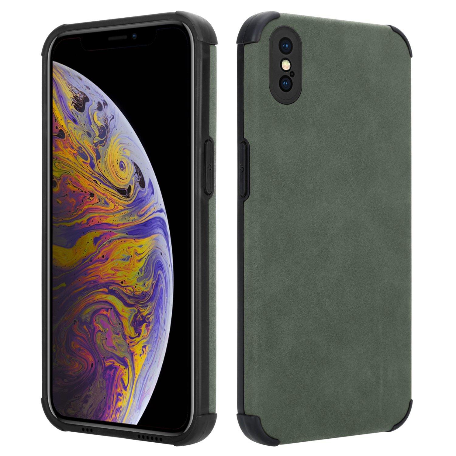 Cadorabo  Housse compatible avec Apple iPhone XS MAX - Coque de protection en silicone TPU avec dos en similicuir élégant 