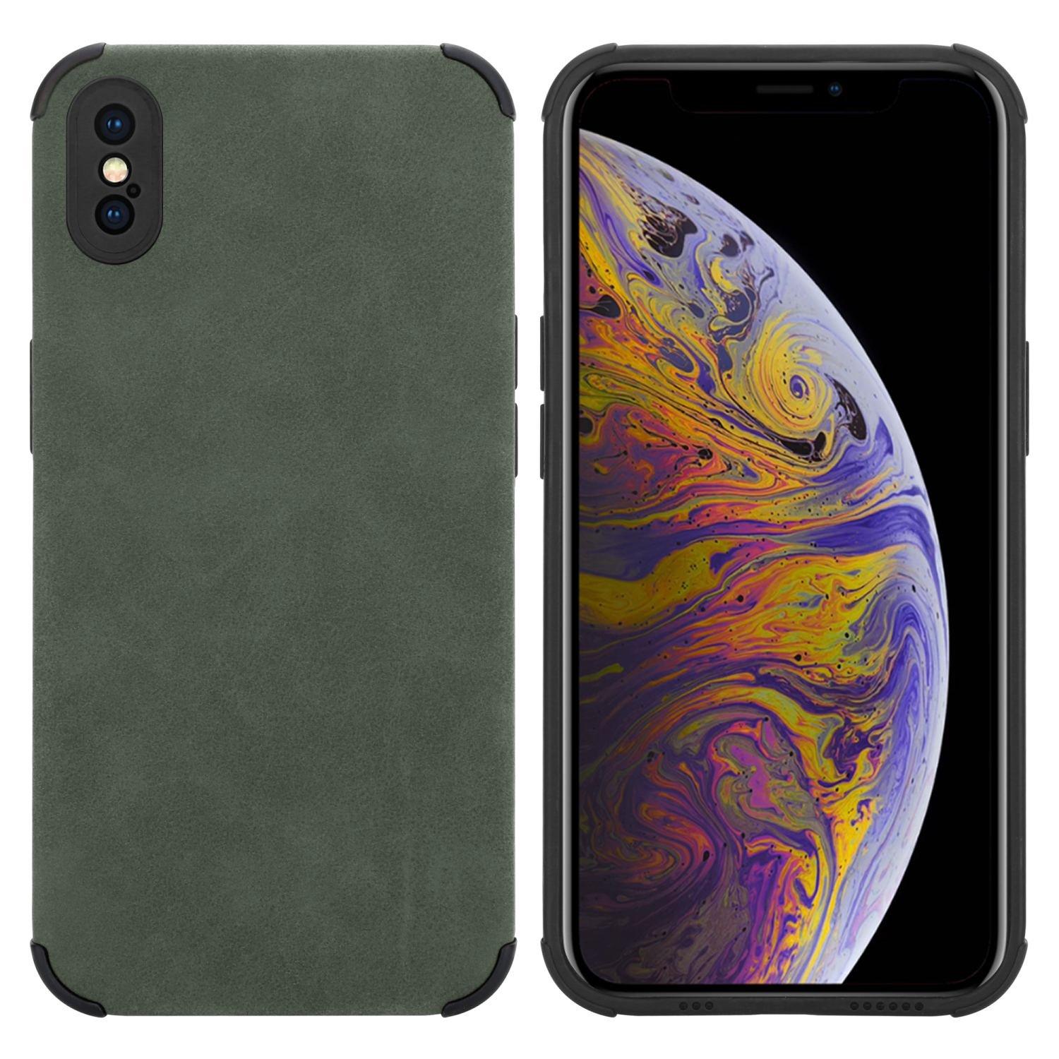 Cadorabo  Housse compatible avec Apple iPhone XS MAX - Coque de protection en silicone TPU avec dos en similicuir élégant 