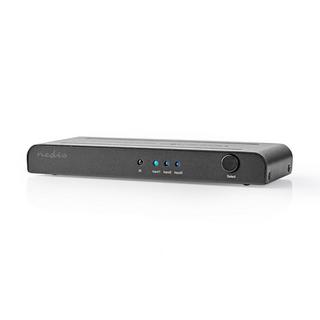 Nedis  Commutateur HDMI™ | Port(s) 3 ports | 3x HDMI™ Input | 1x HDMI™ Output | 4K@60Hz | 18 Gbps | Télécommande | Métal | Anthracite 