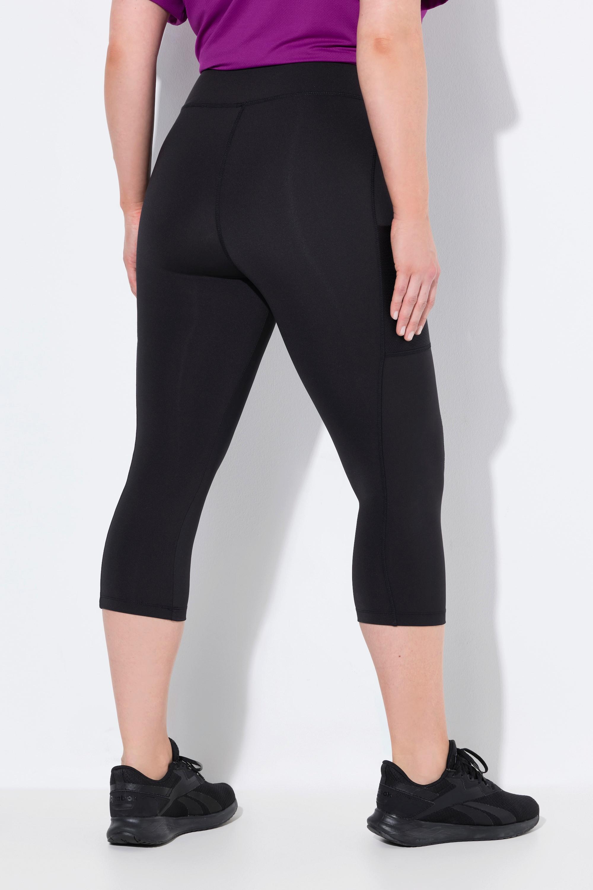 Ulla Popken  Legging 3/4 à taille haute, longueur au mollet, sèche rapidement 