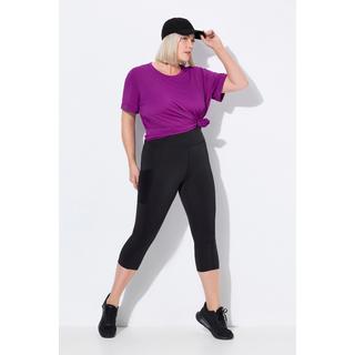 Ulla Popken  Legging 3/4 à taille haute, longueur au mollet, sèche rapidement 