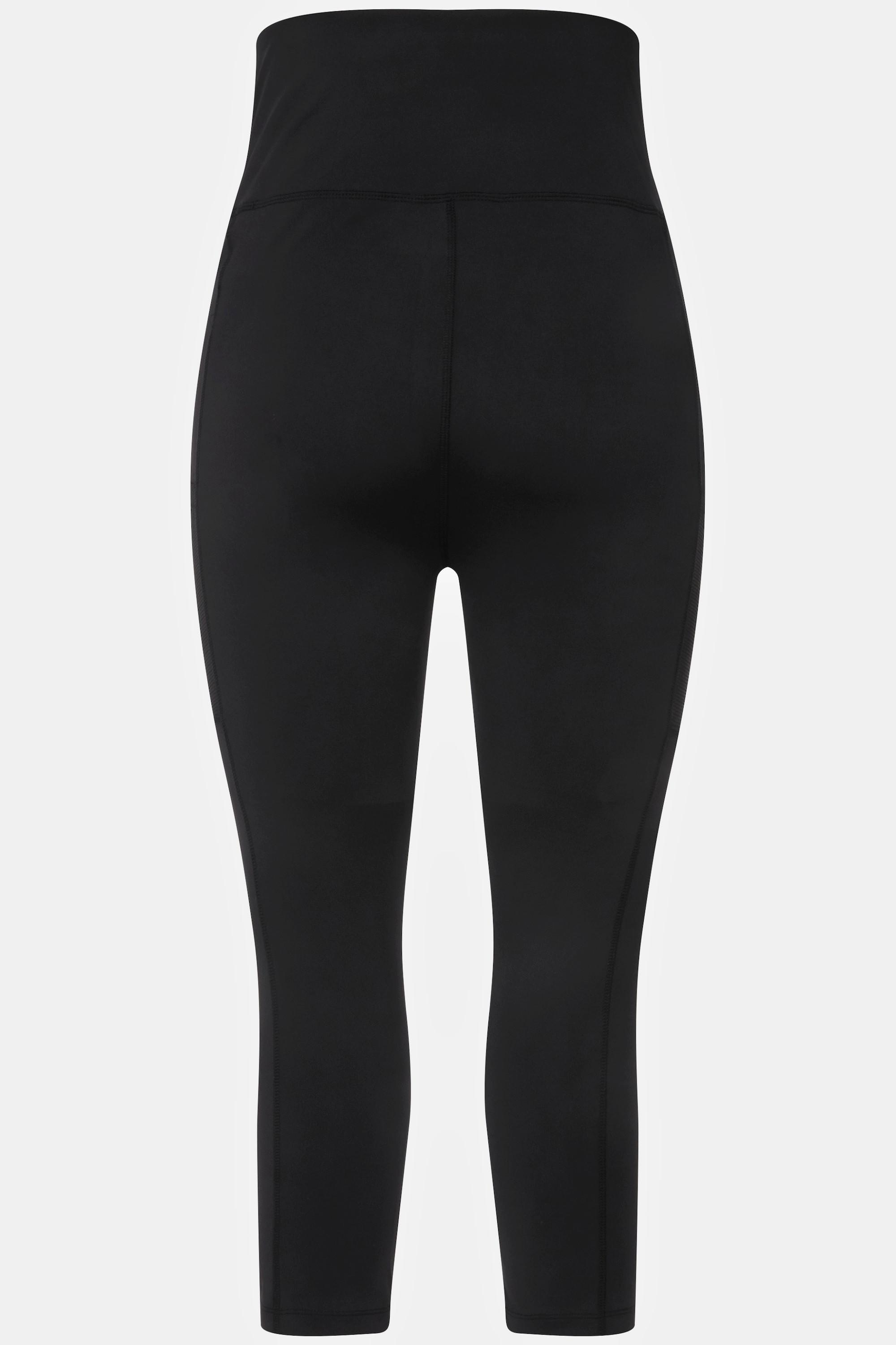 Ulla Popken  Legging 3/4 à taille haute, longueur au mollet, sèche rapidement 