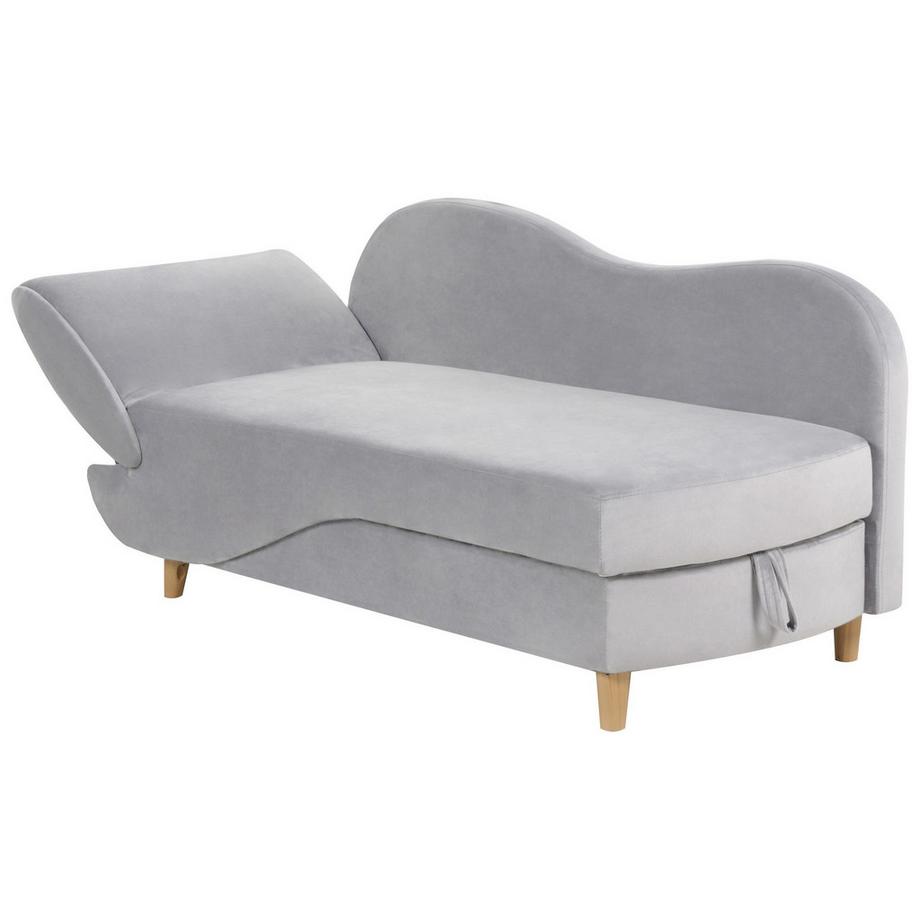 Beliani Chaise longue côté gauche en Velours Scandinave MERI  