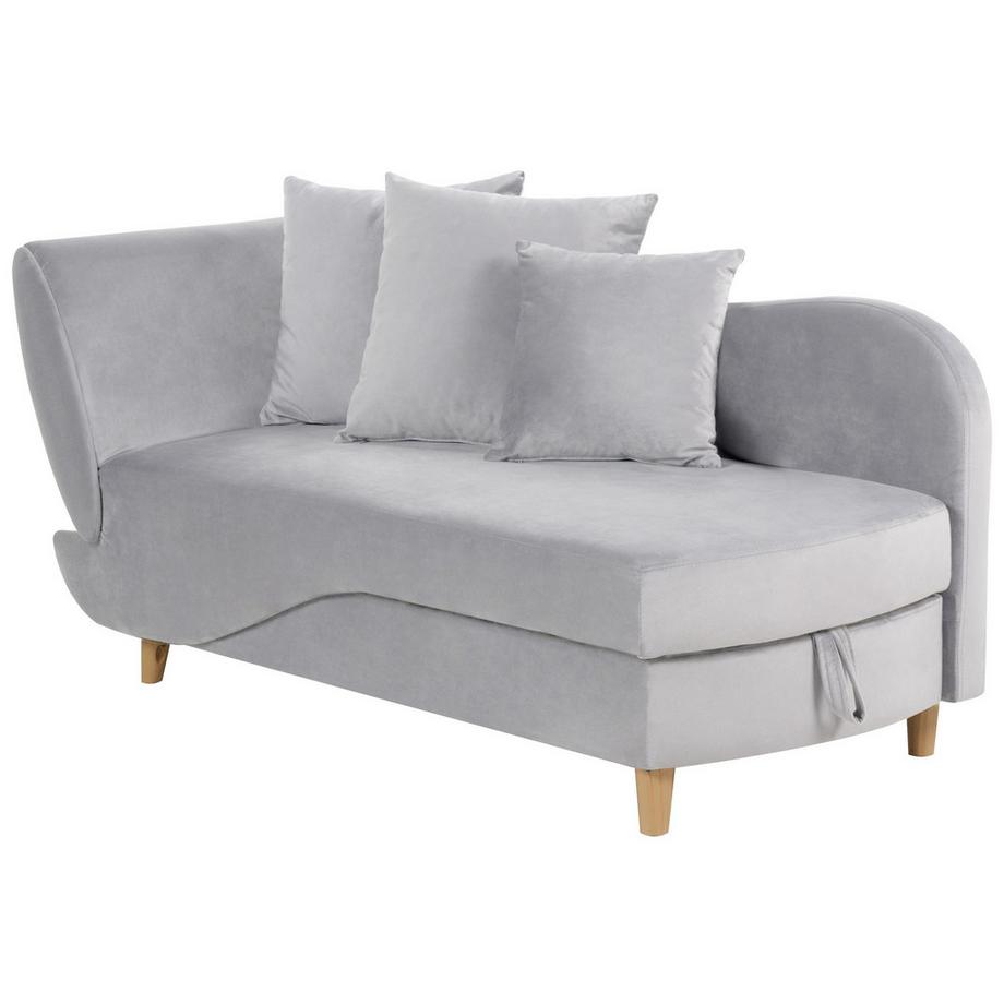 Beliani Chaise longue côté gauche en Velours Scandinave MERI  