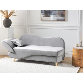 Beliani Chaiselongue aus Samtstoff Skandinavisch MERI  