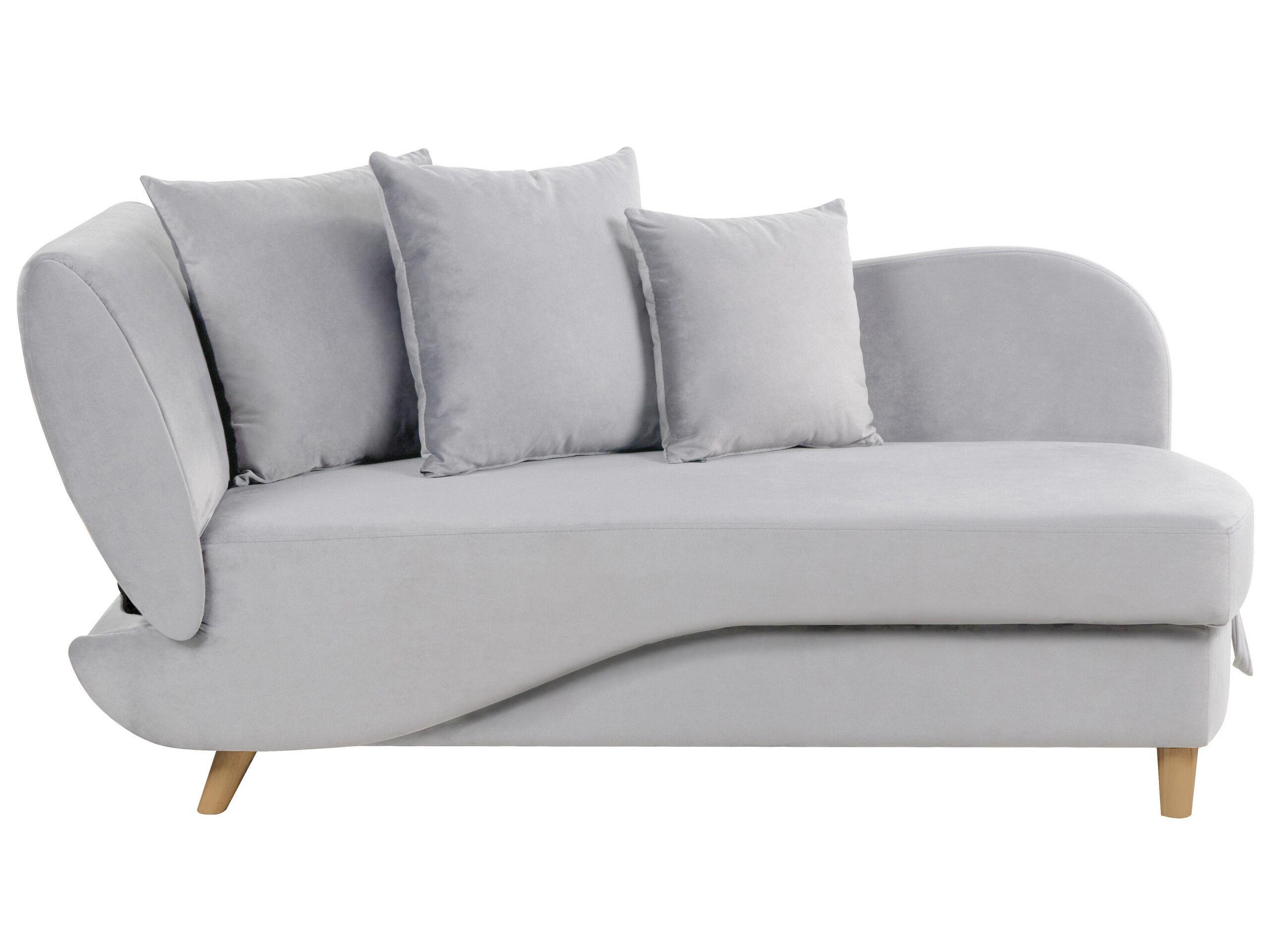 Beliani Chaise longue en Velours Scandinave MERI  