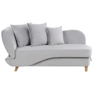 Beliani Chaiselongue aus Samtstoff Skandinavisch MERI  