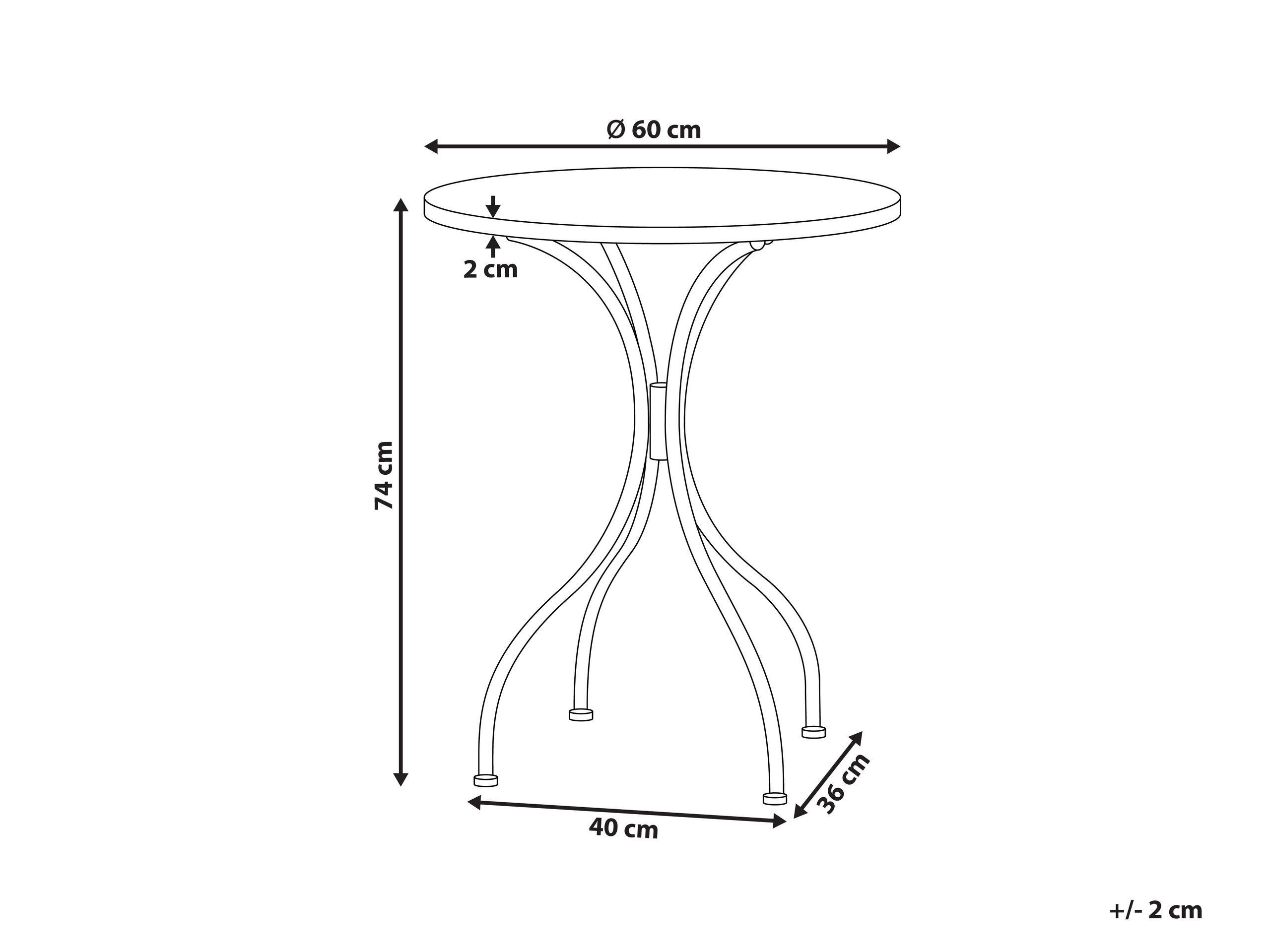 Beliani Table de jardin en Métal Rétro CASARIO  