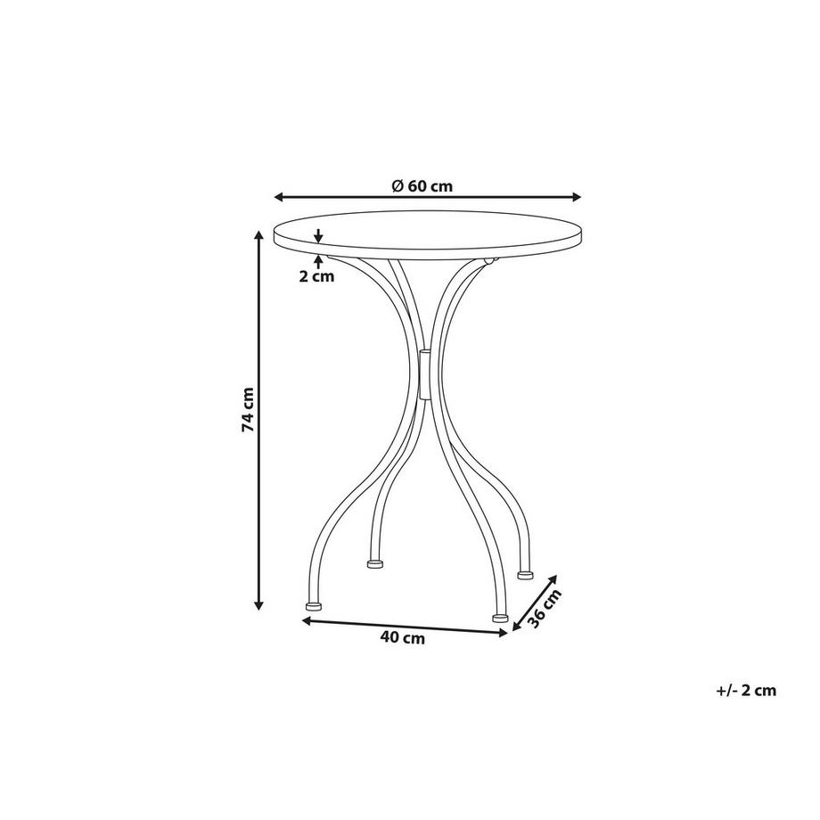 Beliani Outdoor Bistrotisch aus Eisen Retro CASARIO  