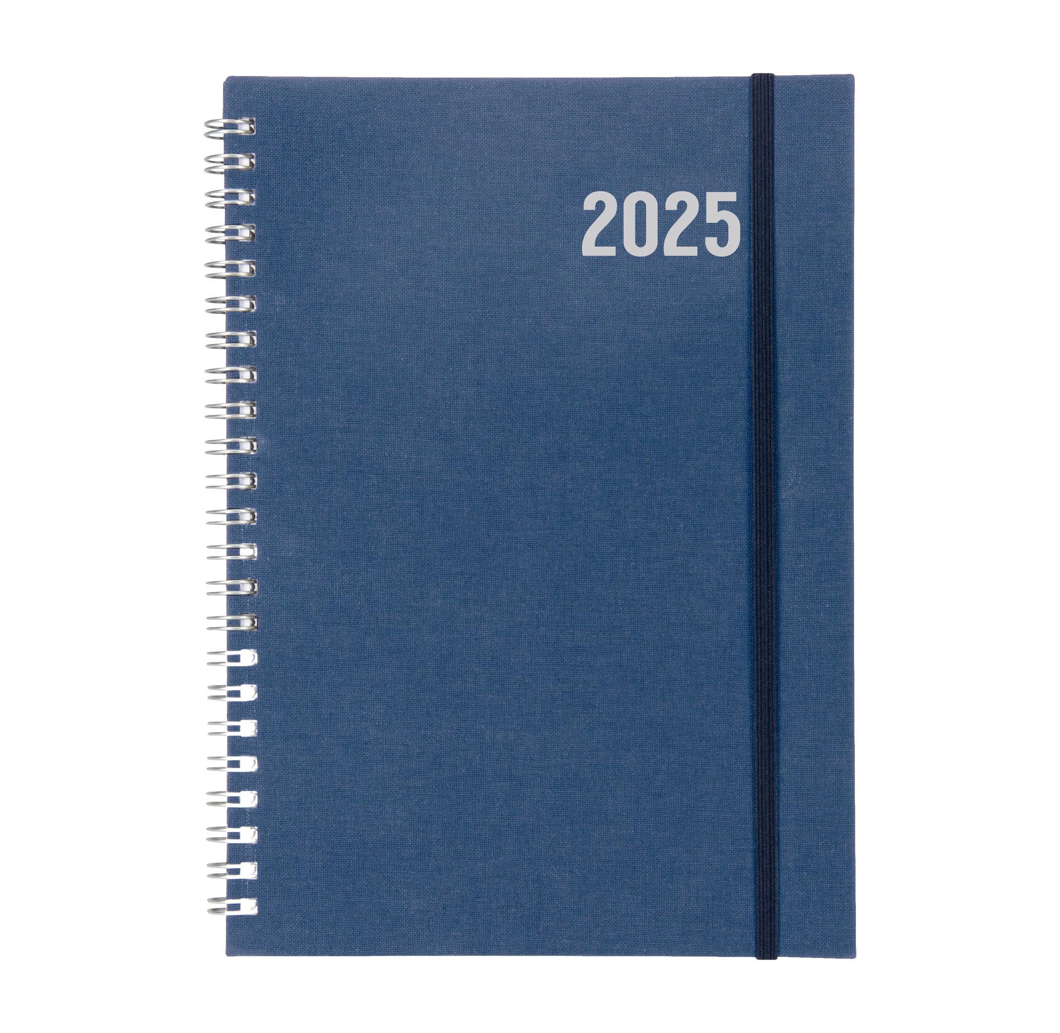 Biella Agenda de bureau Dispo Term Savanna, Wire-O - Bleu foncé  