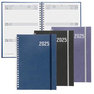 Biella Agenda de bureau Dispo Term Savanna, Wire-O - Bleu foncé  