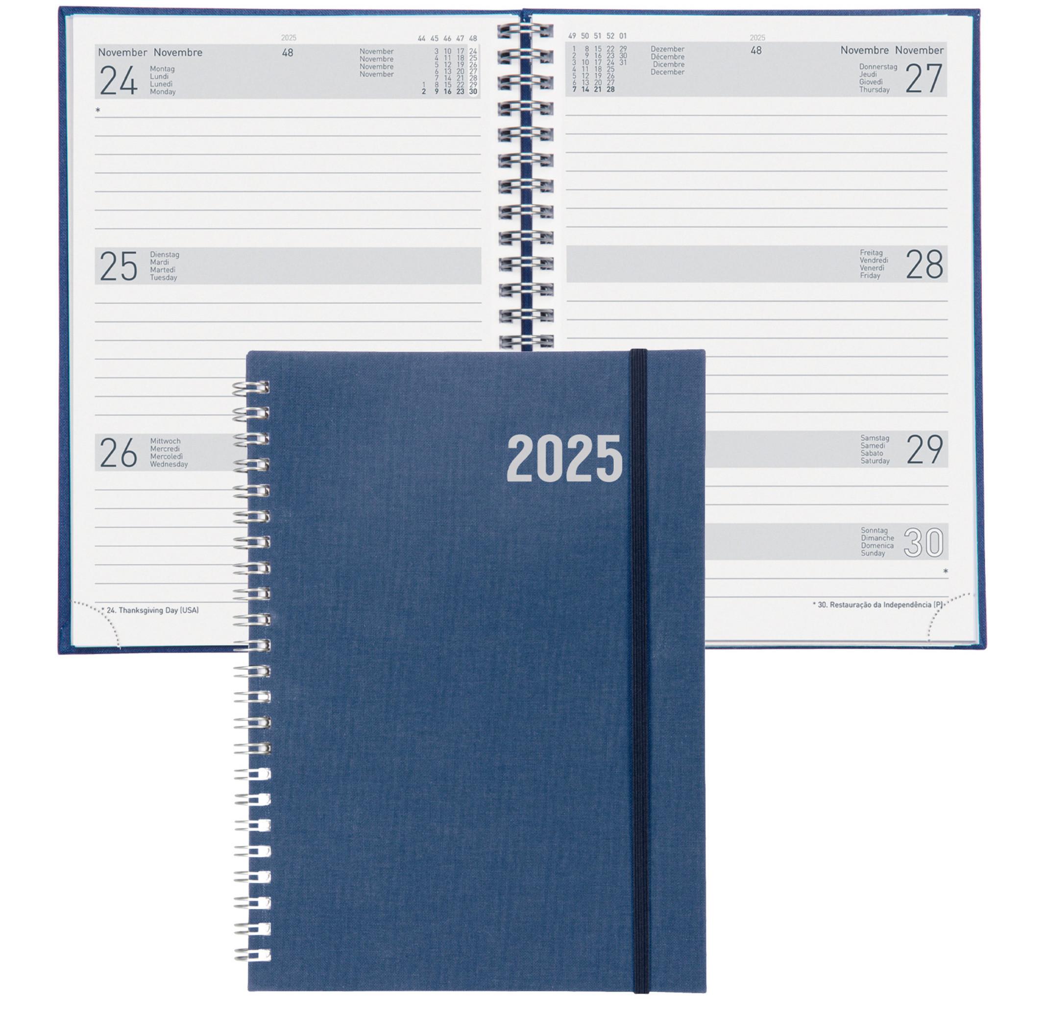 Biella Agenda de bureau Dispo Term Savanna, Wire-O  