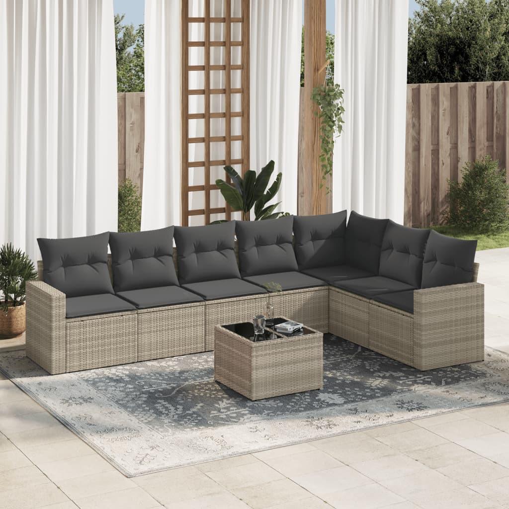 VidaXL set divano da giardino Polirattan  