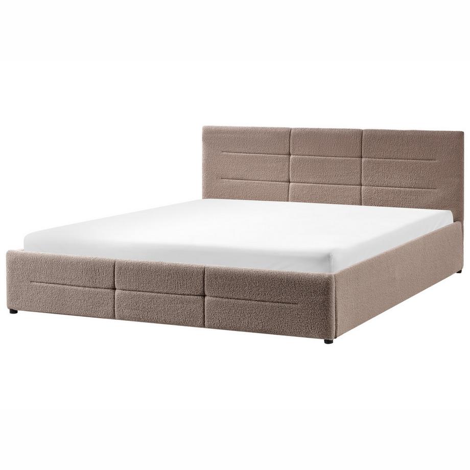 Beliani Letto contenitore en Bouclé  MASSOGNES  