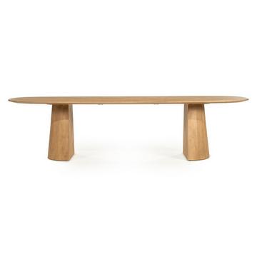 Table en bois massif Lune nature 300x105