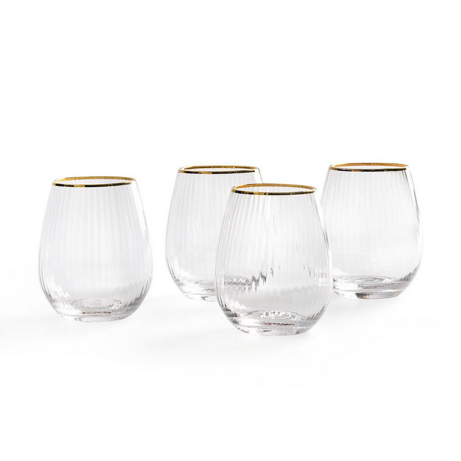 La Redoute Intérieurs Lot de 4 verres striés  