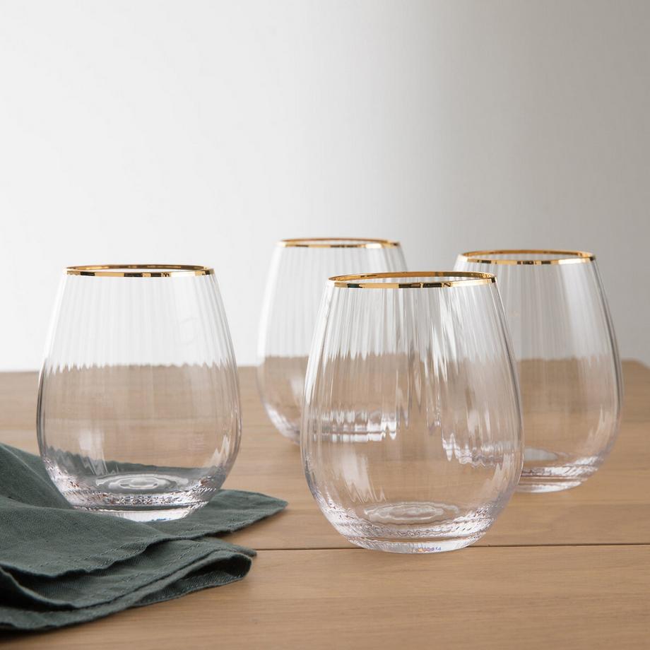 La Redoute Intérieurs Lot de 4 verres striés  