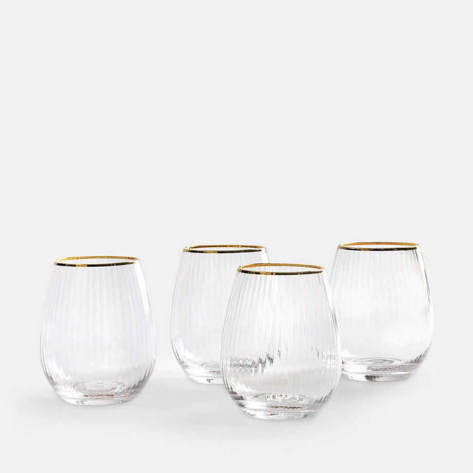 La Redoute Intérieurs Lot de 4 verres striés  