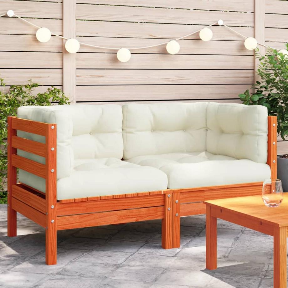 VidaXL Canapé de jardin bois de pin  