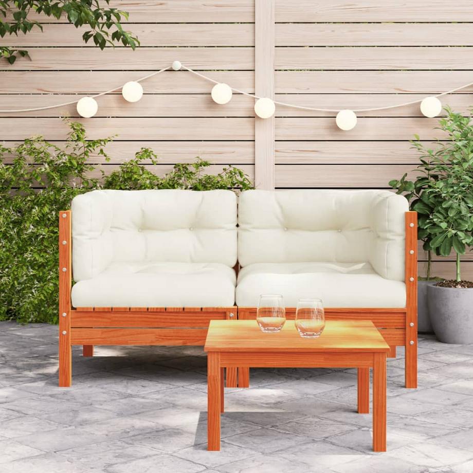 VidaXL Canapé de jardin bois de pin  