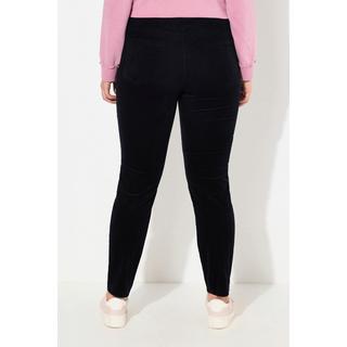 Ulla Popken  Jegging Sienna en velours côtelé extensible, jambe étroite et ceinture élastique 