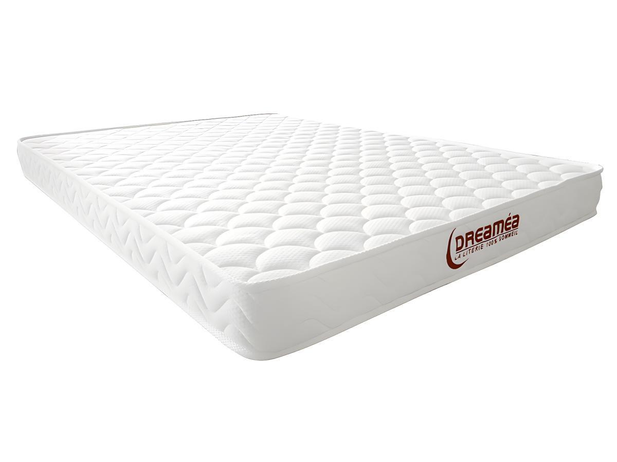 Vente-unique Ensemble 140 x 190 cm sommier coffre naturel clair + matelas mémoire de forme ép.15cm - PELOPS de DREAMEA  