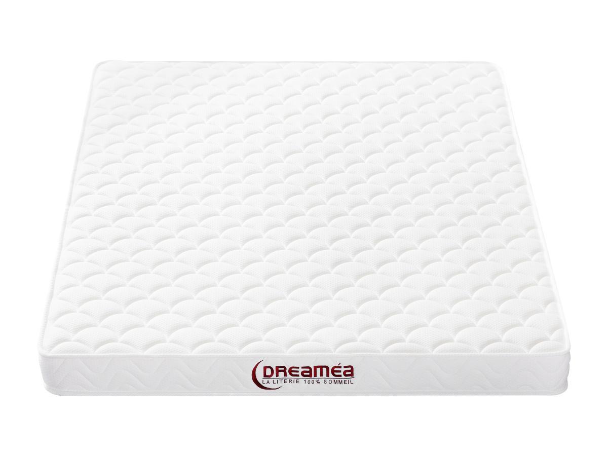 Vente-unique Ensemble 140 x 190 cm sommier coffre naturel clair + matelas mémoire de forme ép.15cm - PELOPS de DREAMEA  