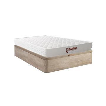 Set 140 x 190 cm Rete contenitore Naturale chiaro + Materasso memory foam sp. 15 cm - PELOPS di DREAMEA