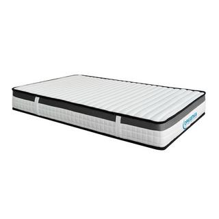 Vente-unique Ensemble 90 x 190 cm sommier coffre naturel clair + matelas mousse mémoire de forme ép.19cm - ORTHOMEMORY de DREAMEA  