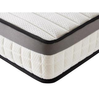 Vente-unique Ensemble 90 x 190 cm sommier coffre naturel clair + matelas mousse mémoire de forme ép.19cm - ORTHOMEMORY de DREAMEA  