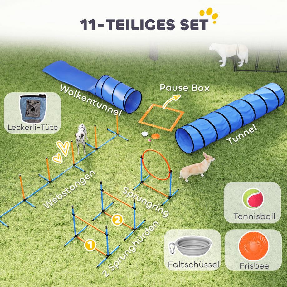 PawHut  Kit d'agilité pour chiens 