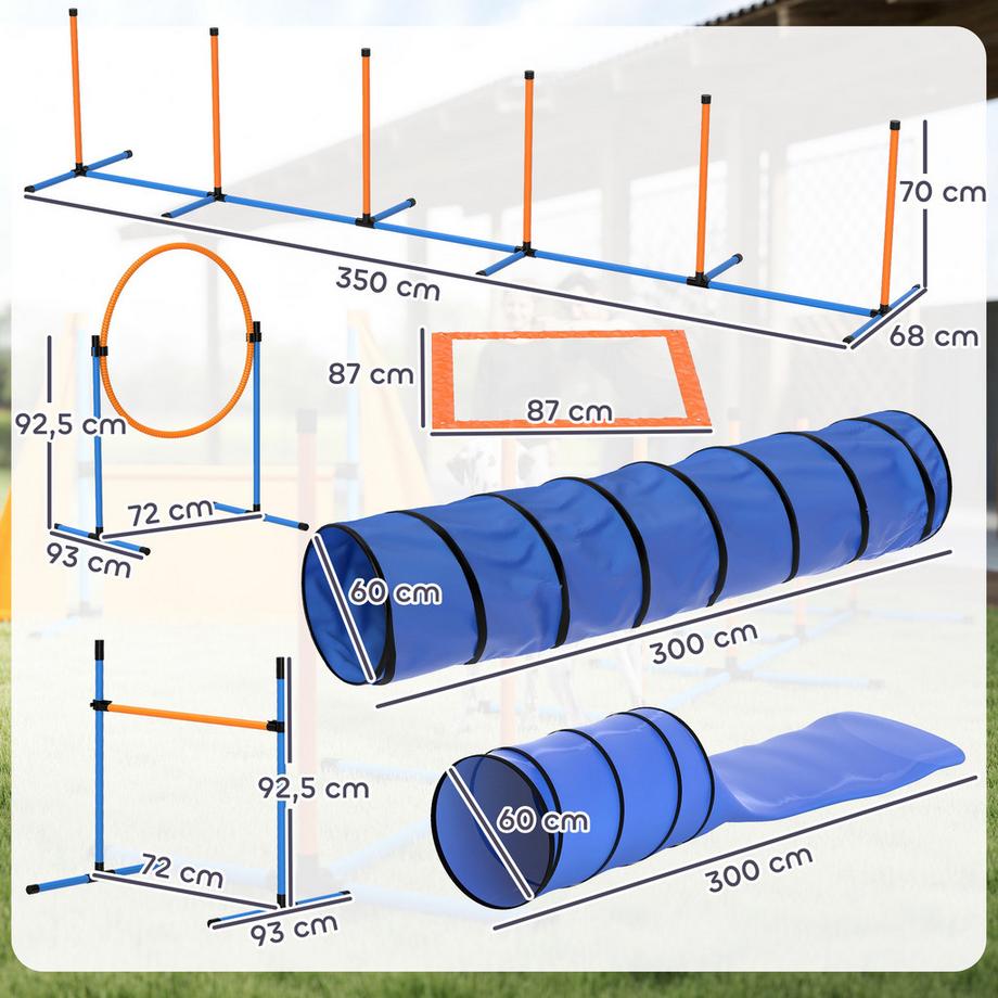 PawHut  Kit d'agilité pour chiens 