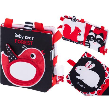 Pricenet  Livre sensoriel marqueurs de morsure forêt contrastée 