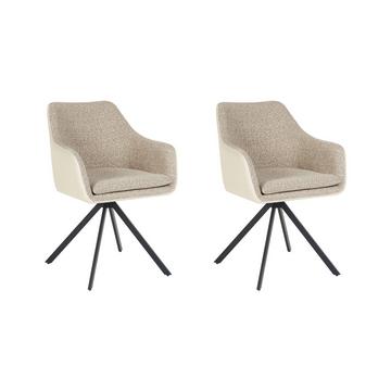 Set di 2 sedie da pranzo en Tessuto Minimalista LITHIA