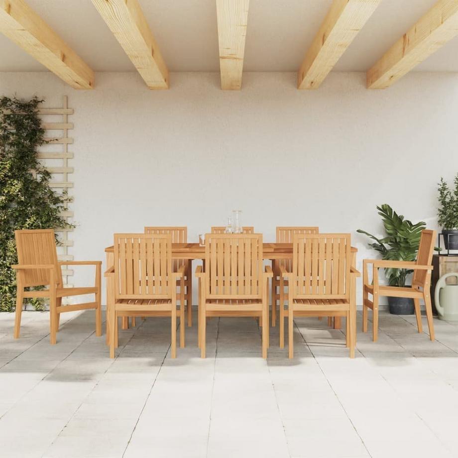 VidaXL Stapelbarer gartenstuhl holz  