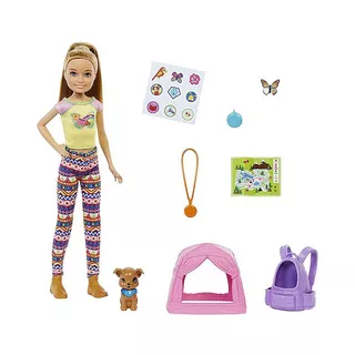 Barbie  It takes two! Camping Spielset mit Stacie Puppe und Hündchen 