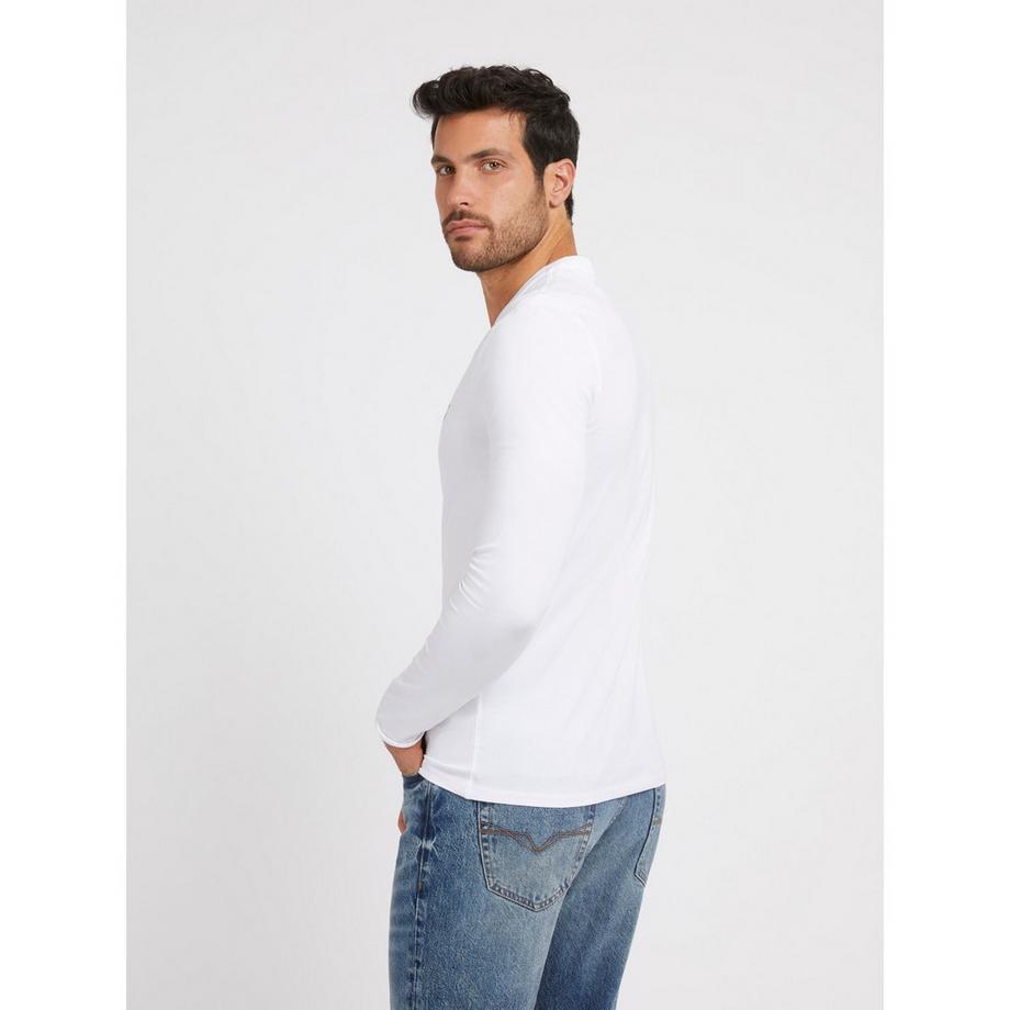 GUESS Core Langarm V-Ausschnitt T-Shirt  