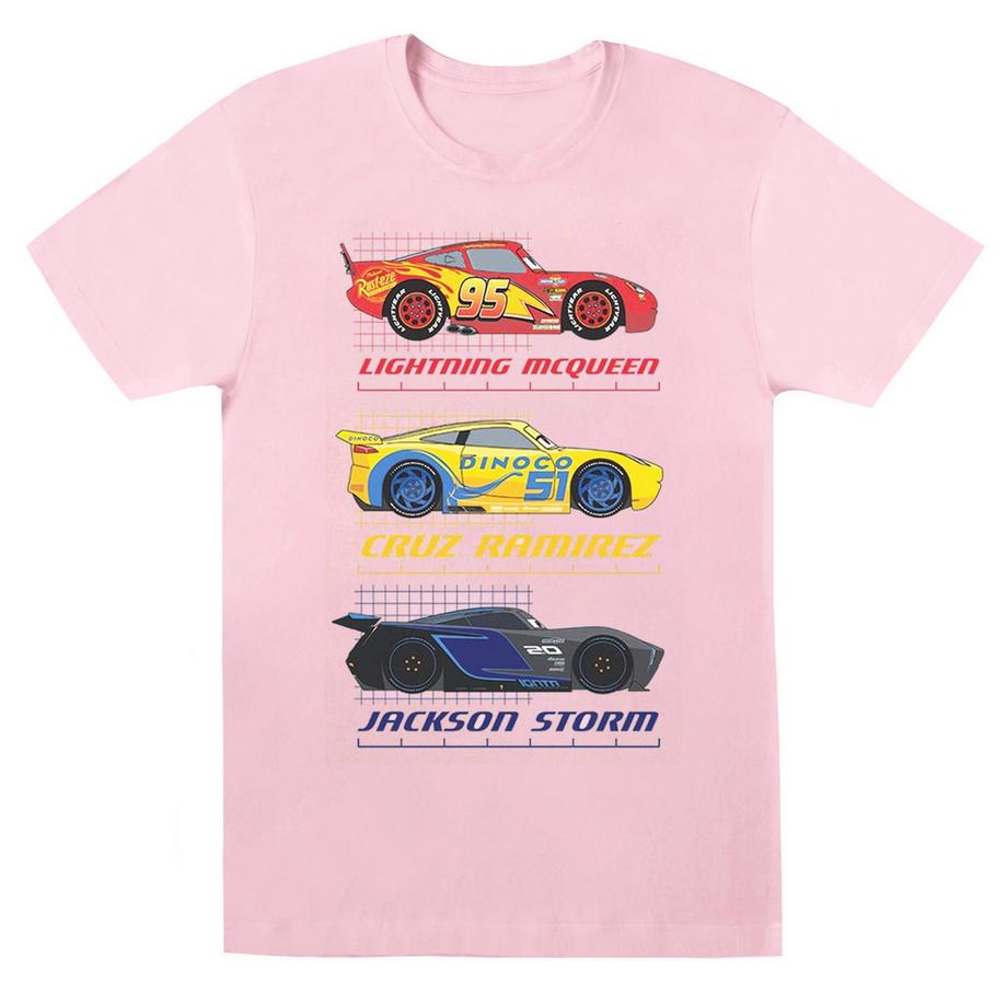Disney Pixar Cars Lightning McQueen Cruz Ramirez Jackson Storm T-Shirt  