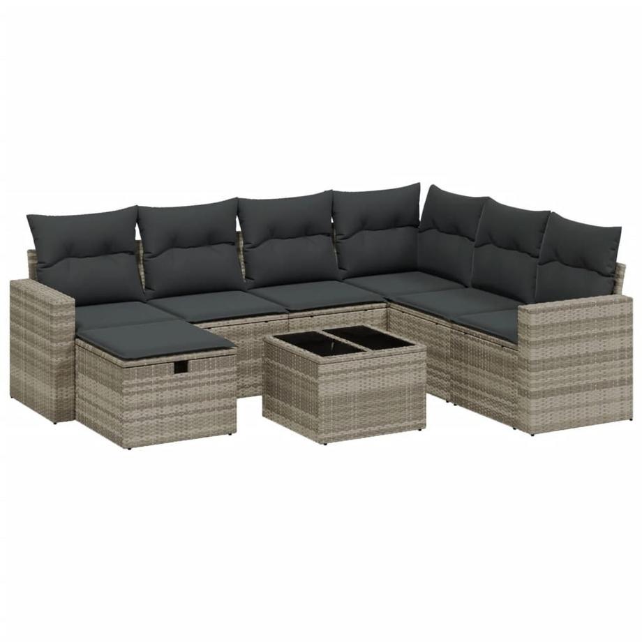 set divano da giardino Polirattan