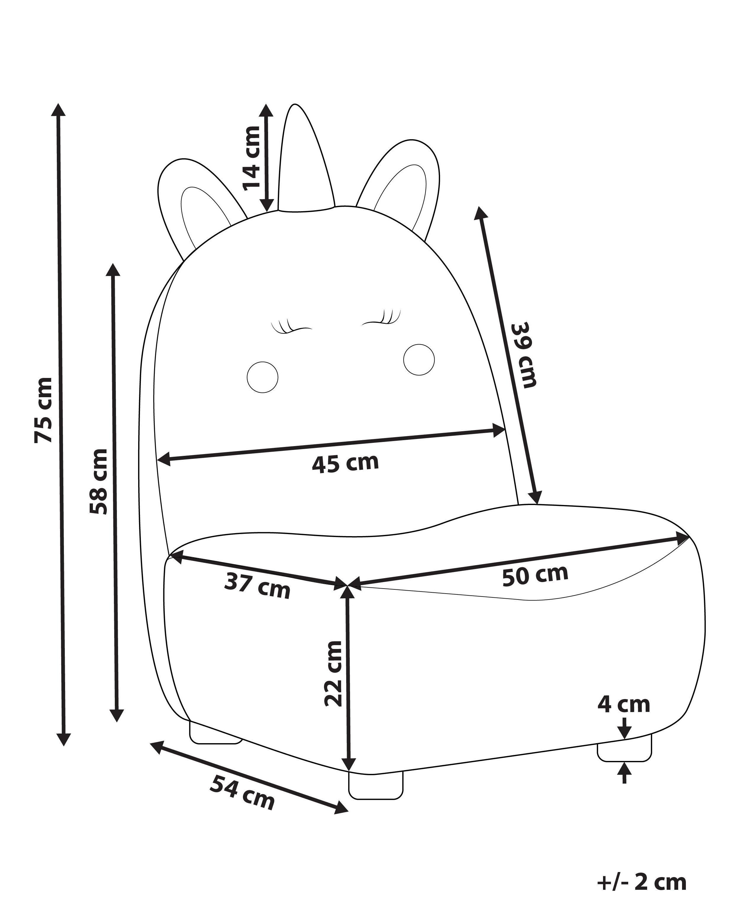 Beliani Chaise pour enfant en Fourrure synthétique Moderne LULEA  