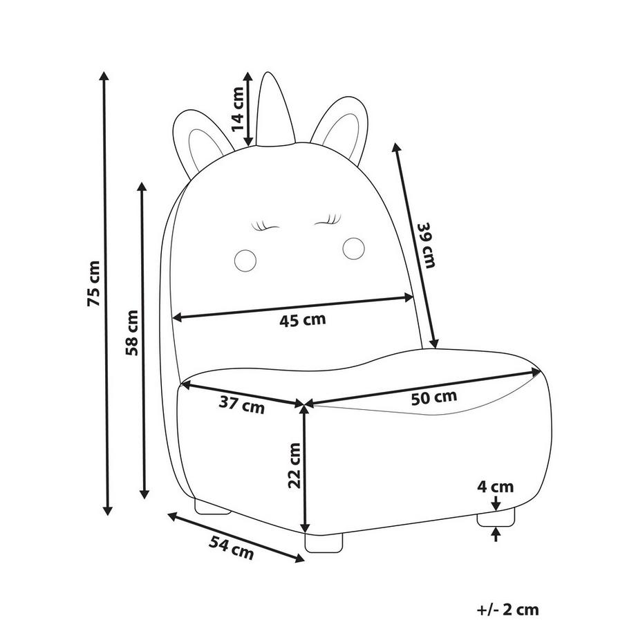 Beliani Fauteuil pour enfants en Bouclé Moderne LULEA  