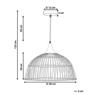 Beliani Lampadario en Rattan Boho BARARIS  