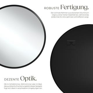 Tectake Miroir mural rond FIONA Ø 70 cm  