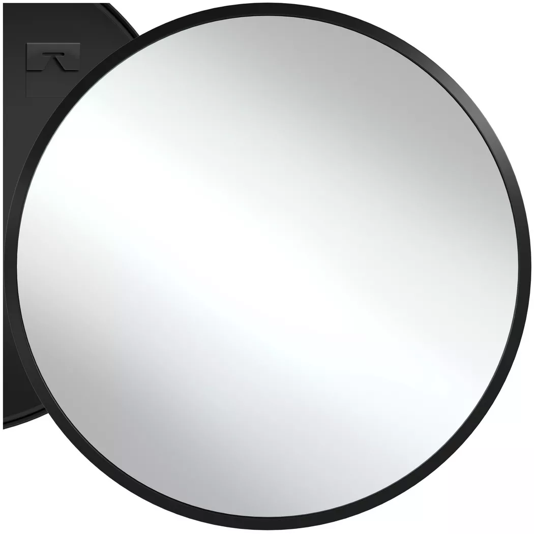 tectake Round Mirror Fiona - Aluminium Frame, Wall Mounted, Minimalist Design in Black | Size: 70 cm x 70 cm