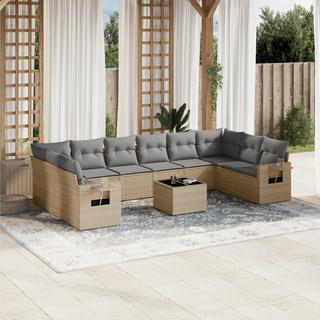 VidaXL set divano da giardino Polirattan  