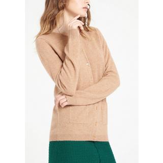 Studio Cashmere8  LILLY 4 Strickjacke mit tailliertem Rundhalsausschnitt - 100% Kaschmir 