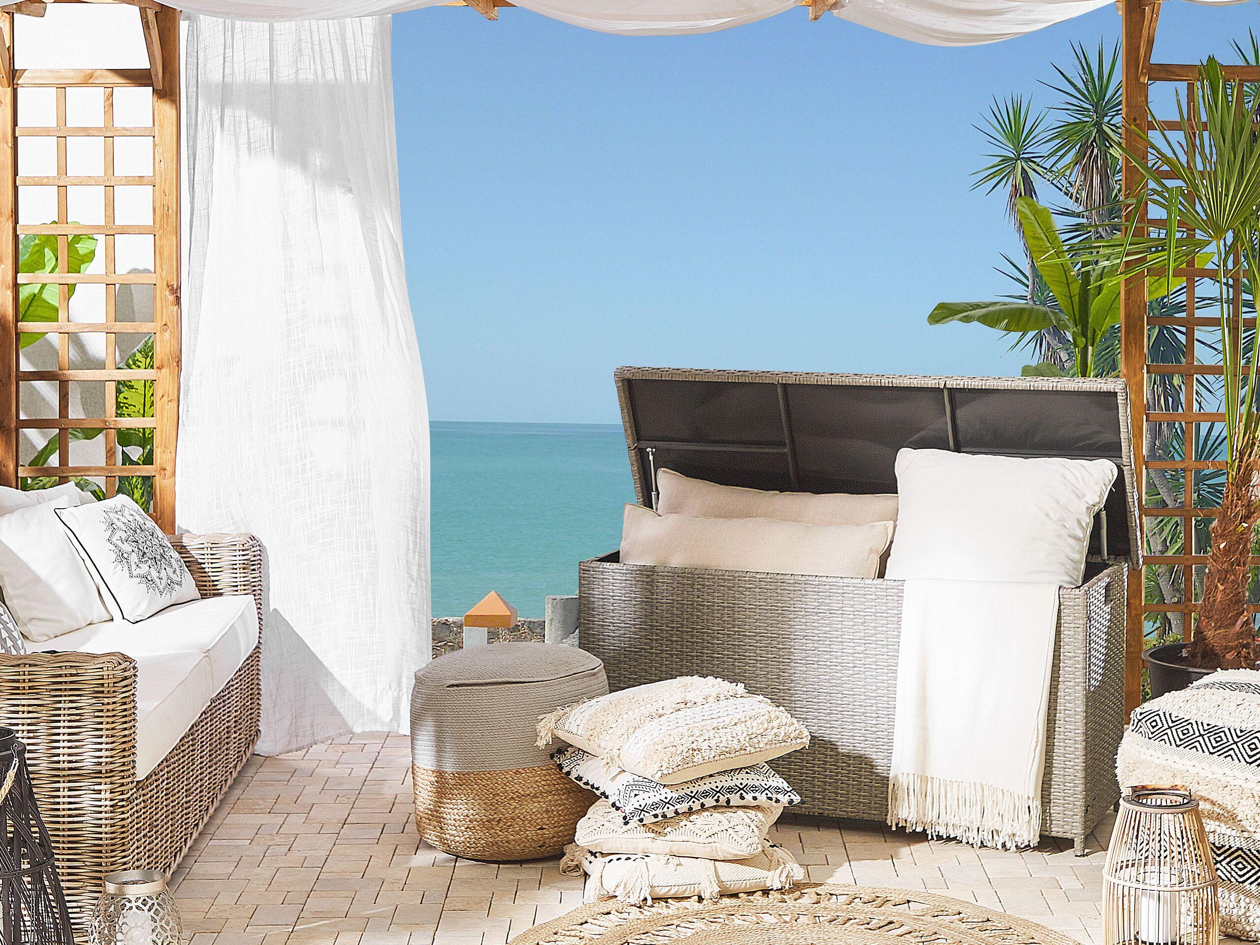 Beliani Coffre de rangement en Polyrotin Boho MODENA  